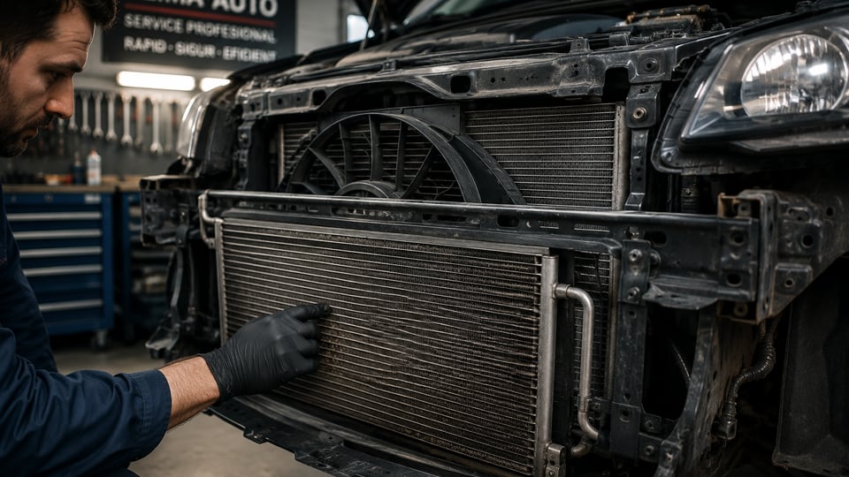 Condensator climatizare auto și ventilator de răcire